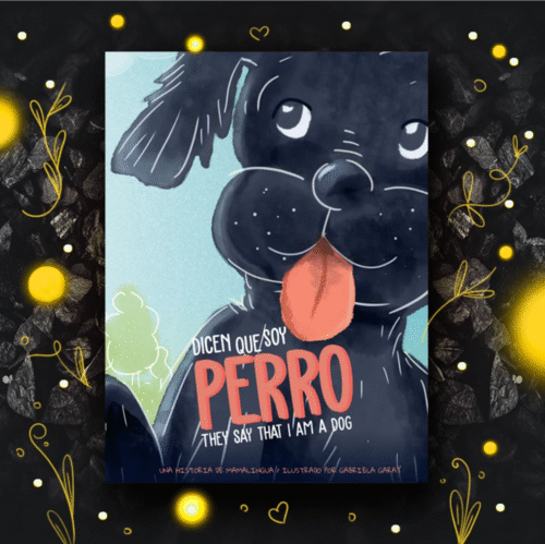 Ilustración de libro infantil 'Dicen que soy perro', portada ilustrada por Gabriela Garay